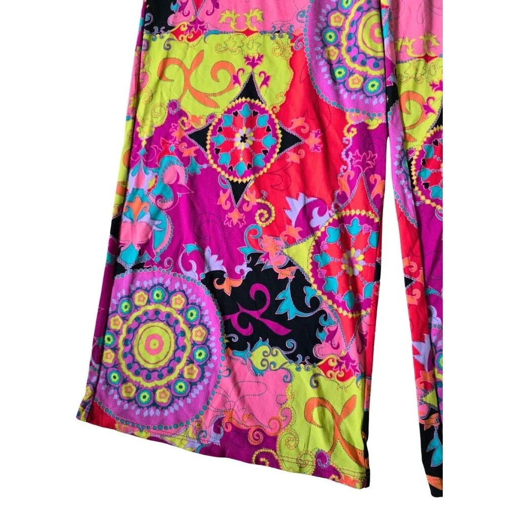 JOSIE BY NATORI Bright Boho Pajama Set Size Medium Camisole Top Pants Bottoms